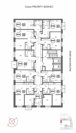 
  Продается студия 23.7 м², в ЖК СОЮЗ ПРИОРИТИ МАХ, д. 4. Фото 1.