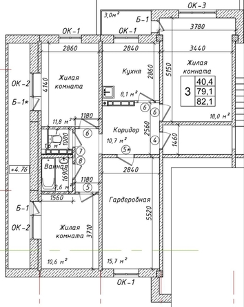 
  Продается 3-комн. квартира, 82.1 м², 7 мкр, д. 15
. Фото 19.