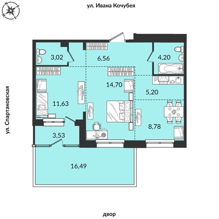 
  Продается 3-комн. квартира 79.14 м², в ЖК Источник, дом 2. Фото 2.