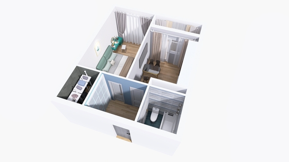 
  Продается 1-комн. квартира 38.08 м², в ЖК Юго-Западный, дом 17. Фото 2.