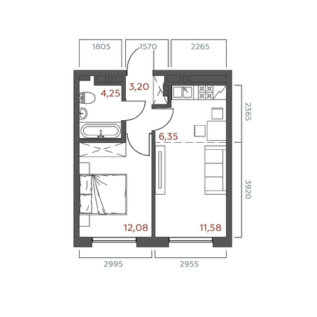 
  Продается 1-комн. квартира 37.46 м², в ЖК Салют. Фото 1.