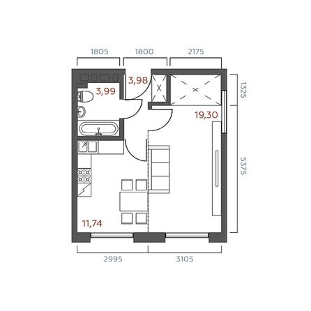 
  Продается 1-комн. квартира 39.01 м², в ЖК Салют. Фото 3.