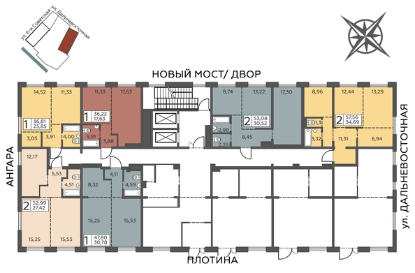 
  Продается 2-комн. квартира 57.56 м², в ЖК Салют. Фото 3.