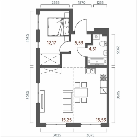
  Продается 2-комн. квартира 52.99 м², в ЖК Салют. Фото 1.
