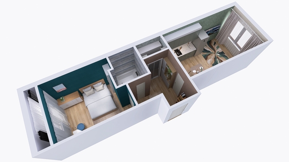 
  Продается 2-комн. квартира 50.45 м², в ЖК Юго-Западный, дом 17. Фото 1.