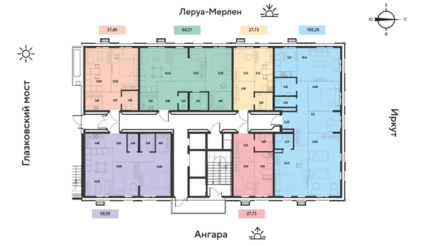 
  Продается 3-комн. квартира 59.6 м², в ЖК Затон, блок-секция 2. Фото 14.