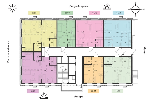 
  Продается 2-комн. квартира 44.6 м², в ЖК Затон, блок-секция 2. Фото 14.
