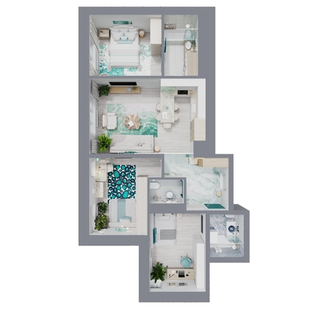 
  Продается 4-комн. квартира 85.4 м², в ЖК Квартал Стрижи, 3 очередь, дом 1. Фото 1.
