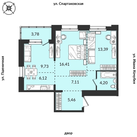 
  Продается 2-комн. квартира 66.41 м², в ЖК Источник, дом 5. Фото 1.