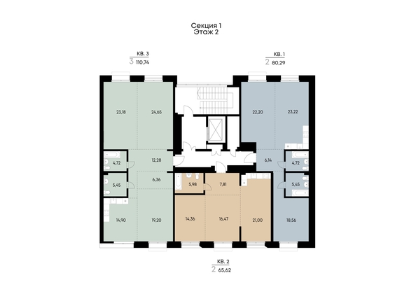 
  Продается 3-комн. квартира 110.74 м², в ЖК ВЕКТОР премиум-квартал, дом 1. Фото 3.