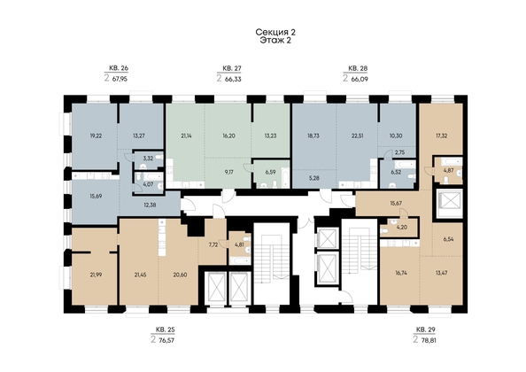 
  Продается 2-комн. квартира 66.09 м², в ЖК ВЕКТОР премиум-квартал, дом 1. Фото 5.
