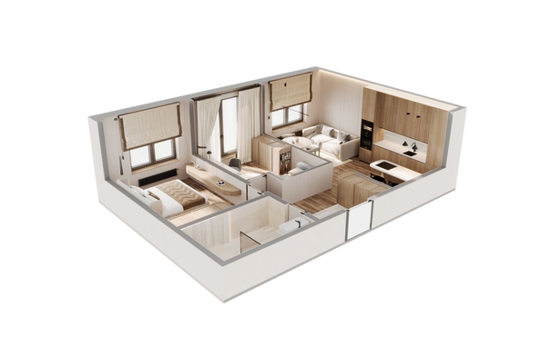 
  Продается 2-комн. квартира 62.78 м², в ЖК ВЕКТОР премиум-квартал, дом 2. Фото 3.