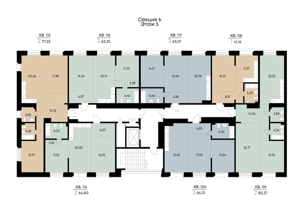
  Продается 2-комн. квартира 82.27 м², в ЖК ВЕКТОР премиум-квартал, дом 2. Фото 3.