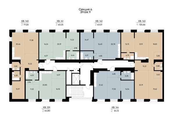 
  Продается 2-комн. квартира 63.01 м², в ЖК ВЕКТОР премиум-квартал, дом 2. Фото 3.