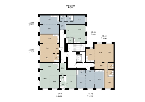
  Продается 3-комн. квартира 98.8 м², в ЖК ВЕКТОР премиум-квартал, дом 2. Фото 4.