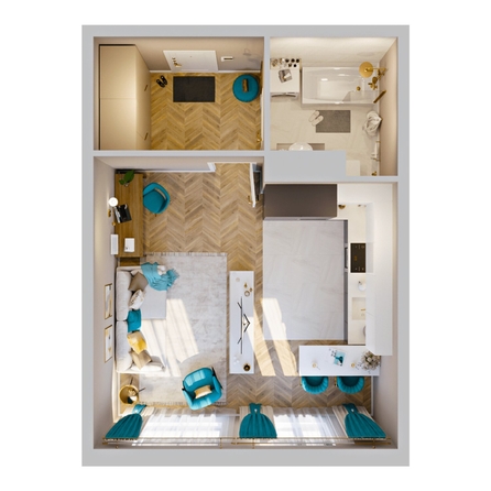 
  Продается 1-комн. квартира 34 м², в ЖК Клубный дом РиверАнг. Фото 2.