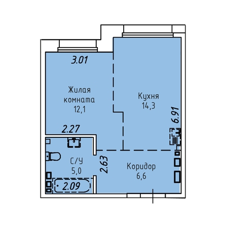 
  Продается 1-комн. квартира 38 м², в ЖК Стрижи Сити, блок-секции 8,9. Фото 1.