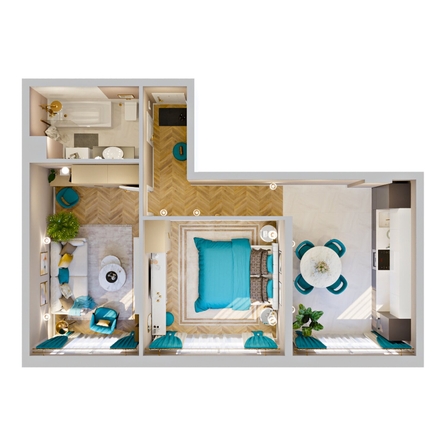 
  Продается 2-комн. квартира 51.06 м², в ЖК Клубный дом РиверАнг. Фото 2.