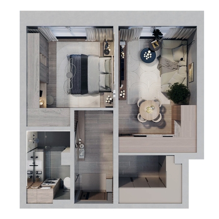 
  Продается 2-комн. квартира 44.23 м², в ЖК Стрижи Сити, блок-секции 6,7. Фото 2.