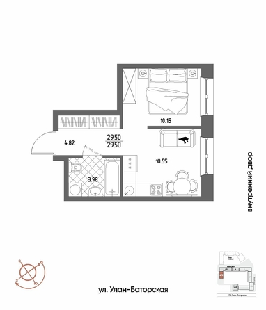 
  Продается 1-комн. квартира 29.5 м², в ЖК СОЮЗ ПРИОРИТИ МАХ, д. 4. Фото 6.