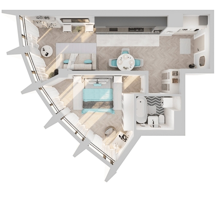 
  Продается 1-комн. квартира 53.67 м², в ЖК Звезды, дом 3. Фото 2.