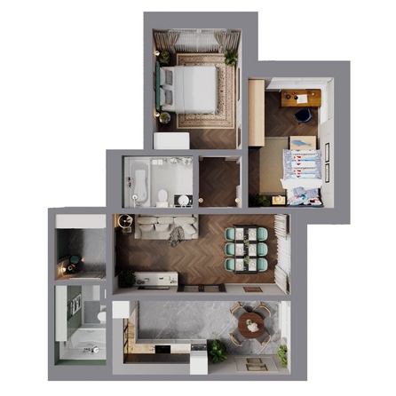 
  Продается 3-комн. квартира 79.38 м², в ЖК Стрижи Сити, блок-секции 6,7. Фото 1.