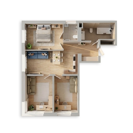 
  Продается 4-комн. квартира 76.1 м², в ЖК Стрижи Сити, блок-секции 6,7. Фото 3.