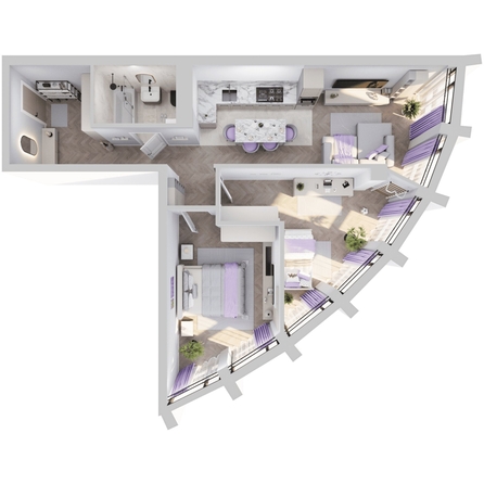 
  Продается 2-комн. квартира 72.09 м², в ЖК Звезды, дом 1. Фото 2.