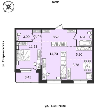 
  Продается 3-комн. квартира 65.6 м², в ЖК Источник, дом 4. Фото 1.