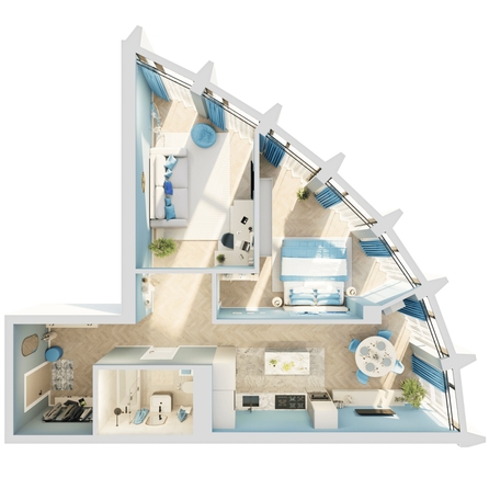 
  Продается 2-комн. квартира 66.65 м², в ЖК Звезды, дом 2. Фото 2.