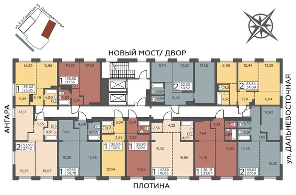 
  Продается 2-комн. квартира 52.33 м², в ЖК Салют. Фото 3.
