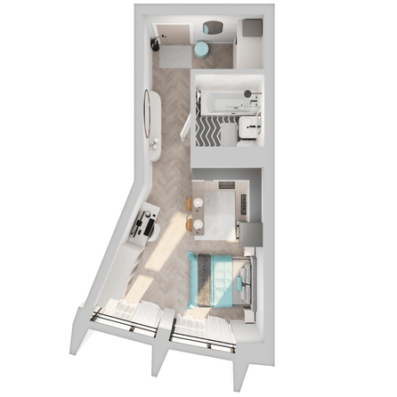 
  Продается 1-комн. квартира 26.5 м², в ЖК Звезды, дом 3. Фото 2.