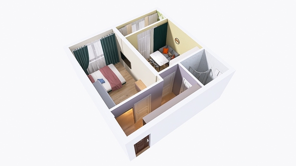 
  Продается 1-комн. квартира 38.7 м², в ЖК Юго-Западный, дом 17. Фото 2.