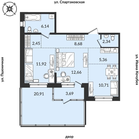 
  Продается 3-комн. квартира 88.64 м², в ЖК Источник, дом 1. Фото 1.