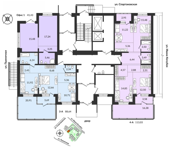 
  Продается 3-комн. квартира 88.64 м², в ЖК Источник, дом 1. Фото 11.