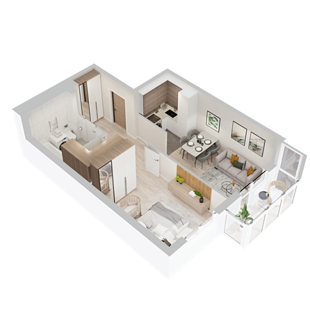 
  Продается 1-комн. квартира 49.54 м², в  ЖиВой комплекс на Кузьмихе. Фото 1.