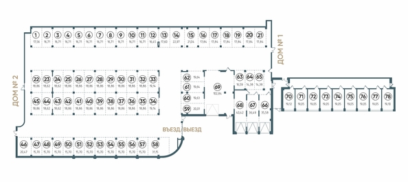 
  Продается парковка 17.6 м², в ЖК Бродский, 1-я очередь. Фото 1.