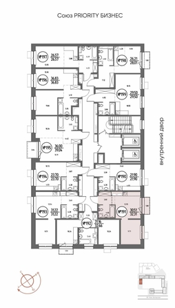 
  Продается 1-комн. квартира 32.31 м², в ЖК СОЮЗ ПРИОРИТИ МАХ, д. 4. Фото 16.