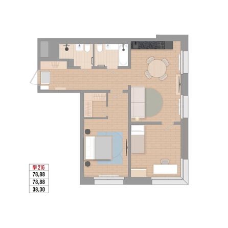 
  Продается 3-комн. квартира 72.5 м², в ЖК Стрижи Сити, блок-секции 6,7. Фото 2.