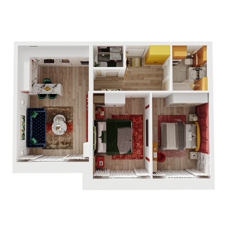 
  Продается 3-комн. квартира 66.6 м², в ЖК Квартал Стрижи, 3 очередь, дом 2. Фото 1.