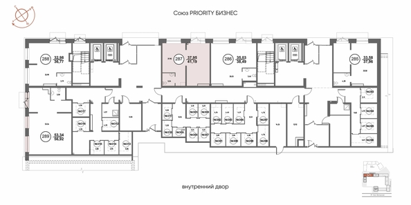 
  Продается торговая площадь 41.19 м², в ЖК СОЮЗ ПРИОРИТИ МАХ, д. 4. Фото 14.