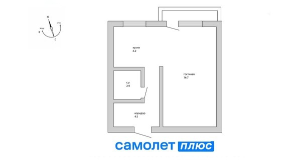 
   Продам 1-комнатную, 30.6 м², Юрия Смирнова пер, 18

. Фото 14.