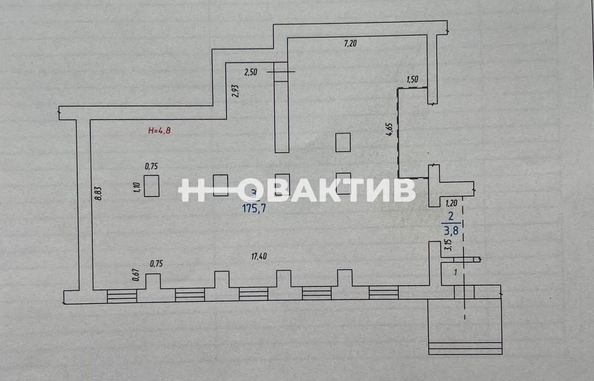 
   Продам помещение свободного назначения, 180.9 м², Шахтеров пр-кт, 33

. Фото 13.