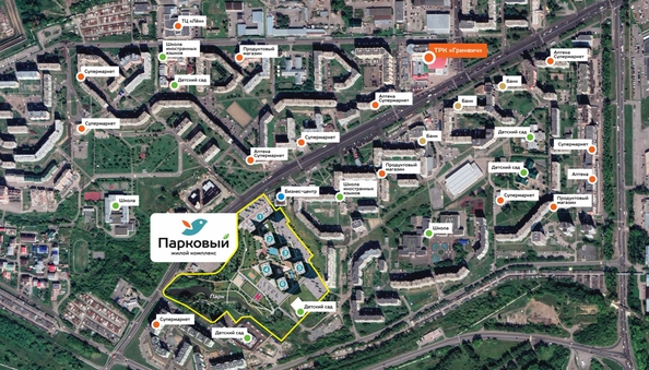 
  Продается студия, 25.9 м², ЖК Парковый, дом 3 этап 2
. Фото 14.