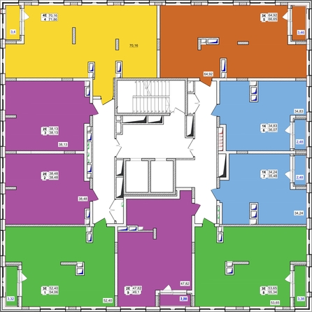 
   Продам 3-комнатную, 55.34 м², 7 высот, дом 9

. Фото 5.