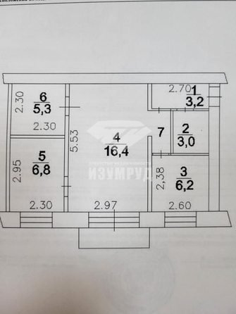 
   Продам 2-комнатную, 42.6 м², Дзержинского - Демьяна Бедного тер, 8

. Фото 6.