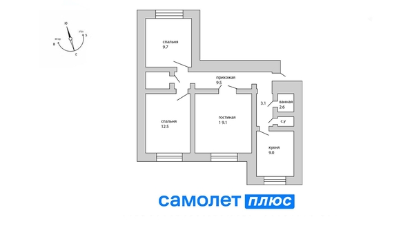 
   Продам 3-комнатную, 67.7 м², Марковцева (Аграрник) тер, 22А

. Фото 6.