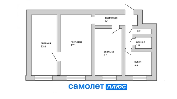 
   Продам 3-комнатную, 55.7 м², Красноармейская - Дзержинского тер, 127

. Фото 8.