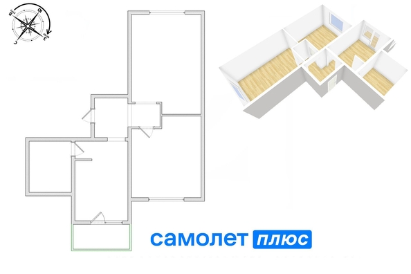 
   Продам 2-комнатную, 64.6 м², Ульяны Громовой ул, 7А

. Фото 6.