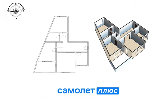 
   Продам 3-комнатную, 90 м², 

. Фото 7.